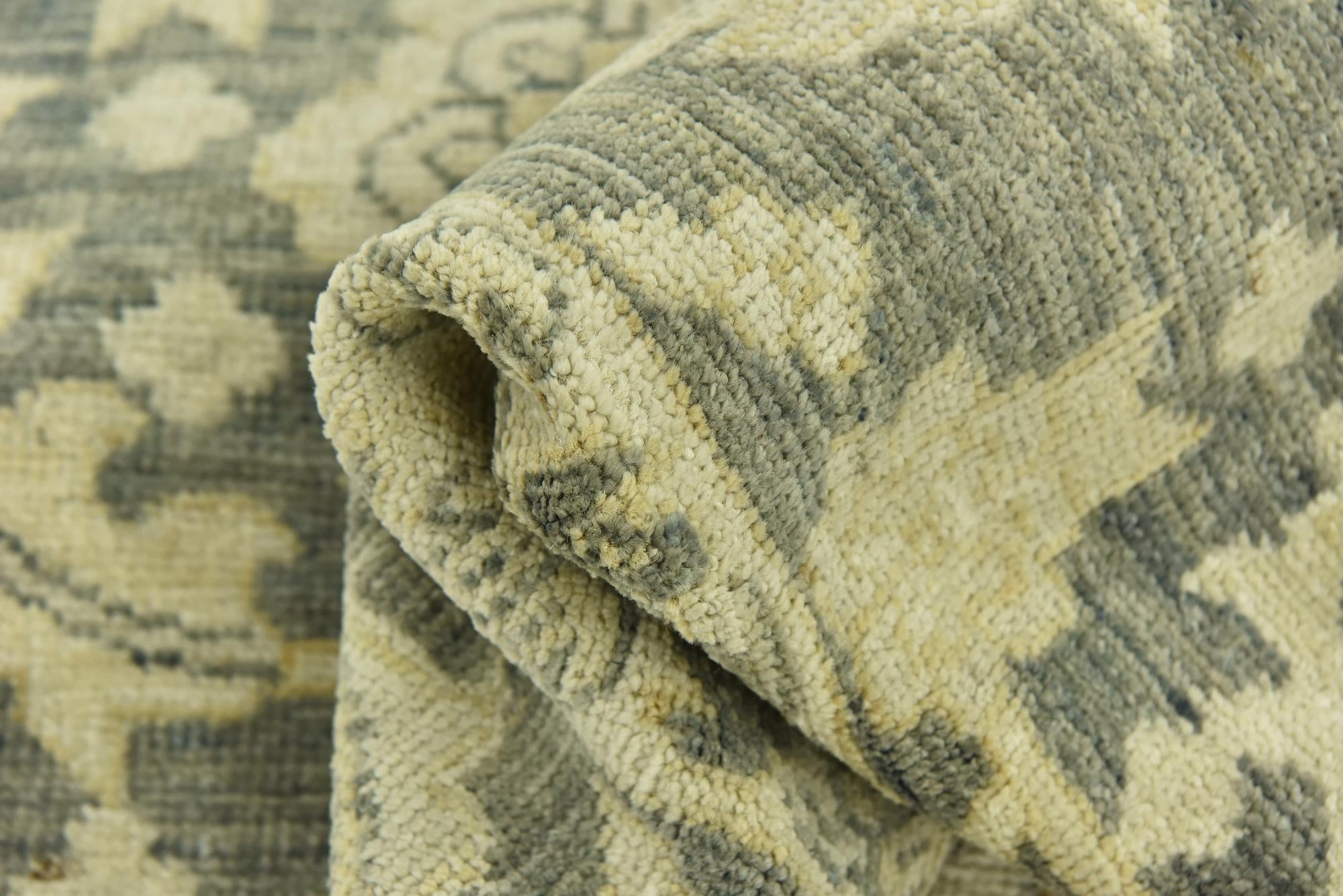 7' 1 x 10' Hand Knotted Peshawar Ziegler Wool Rug