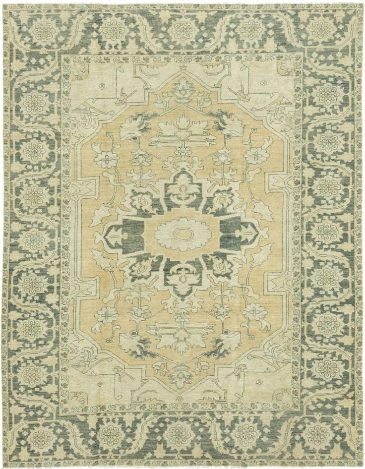 Detail image of 7' 1 x 10' Hand Knotted Peshawar Ziegler Wool Rug