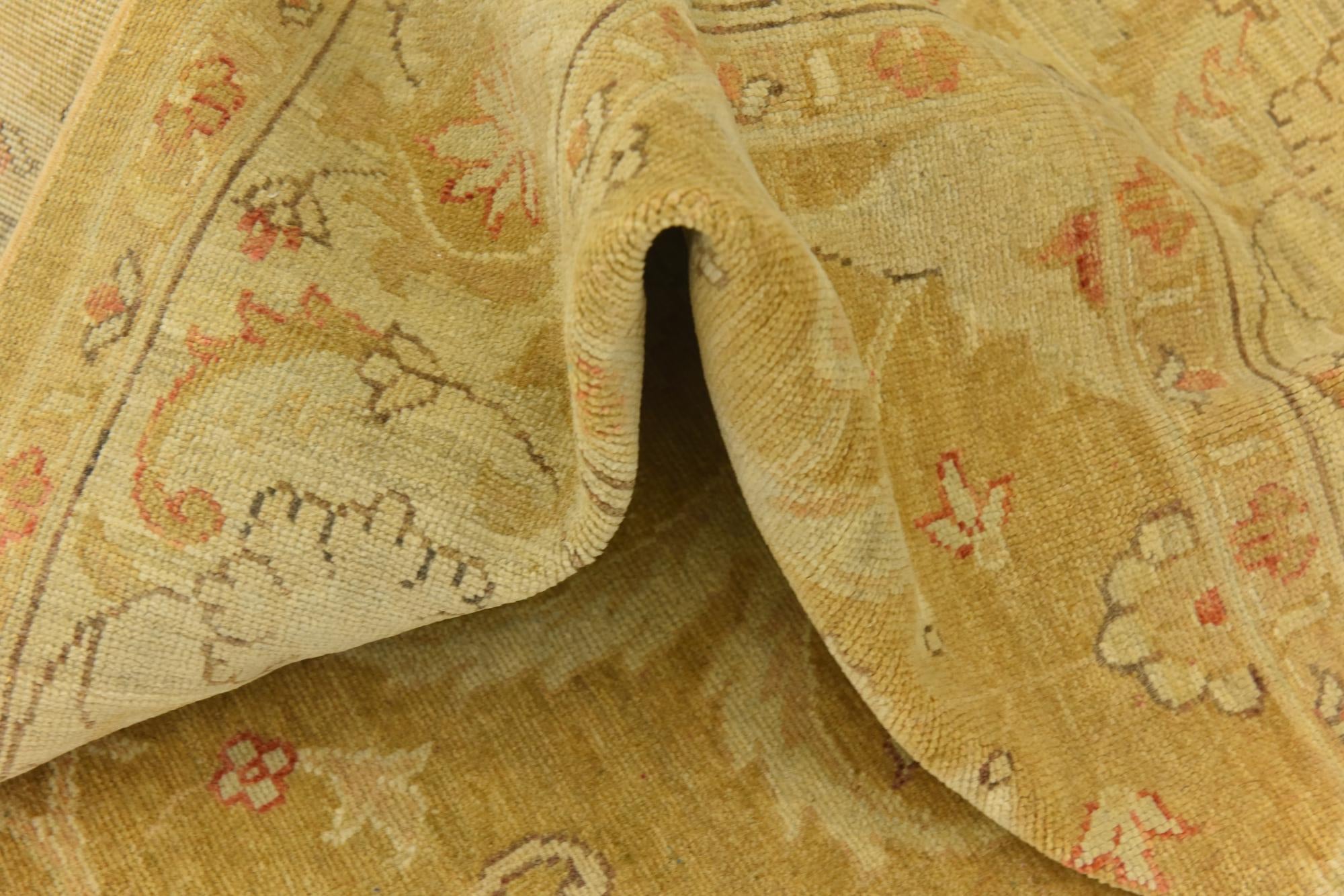 6' x 9' 4 Hand Knotted Peshawar Ziegler Rug