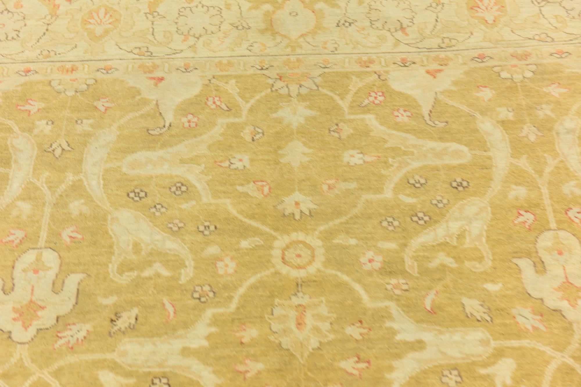 6' x 9' 4 Hand Knotted Peshawar Ziegler Rug