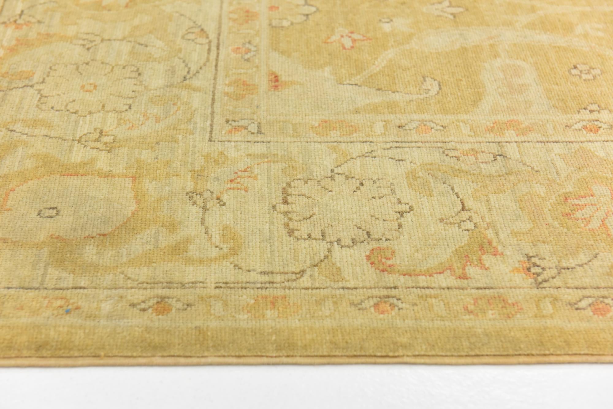 6' x 9' 4 Hand Knotted Peshawar Ziegler Rug