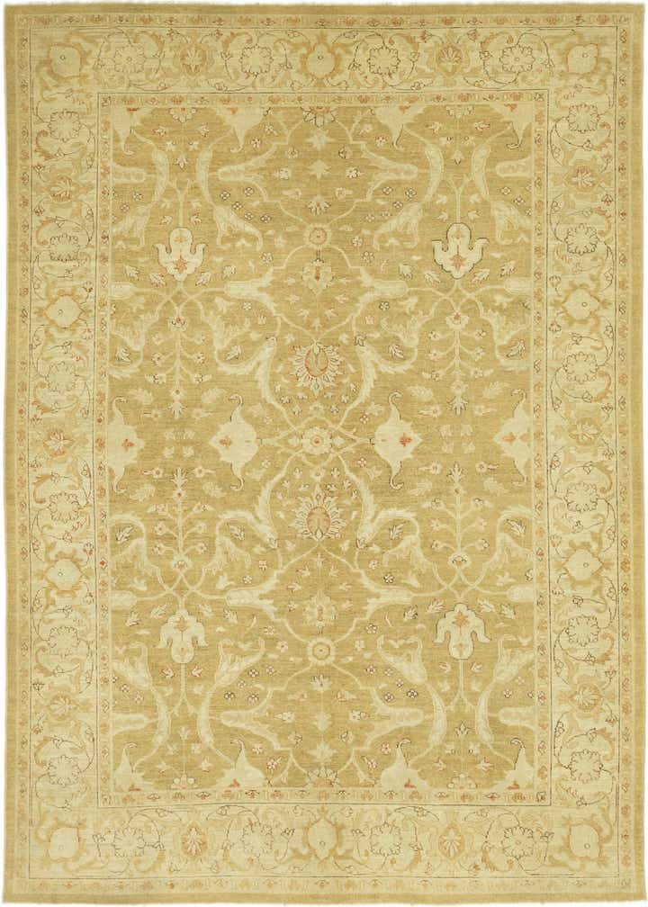 6' x 9' 4 Hand Knotted Peshawar Ziegler Rug
