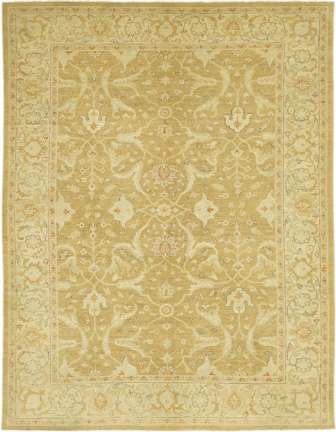 6' x 9' 4 Hand Knotted Peshawar Ziegler Rug