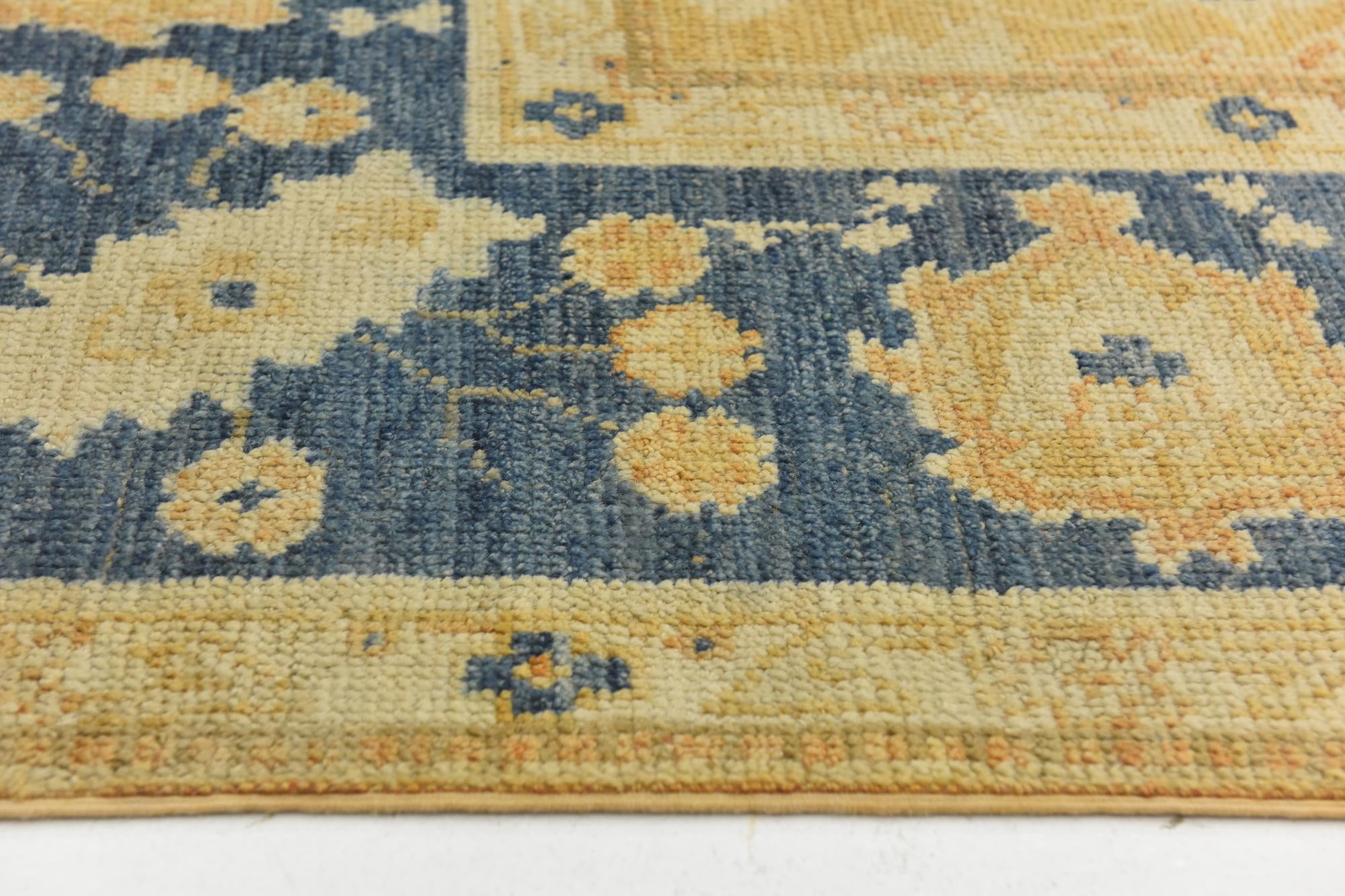 9' 3 x 11' 9 Hand Knotted Peshawar Ziegler Wool Rug