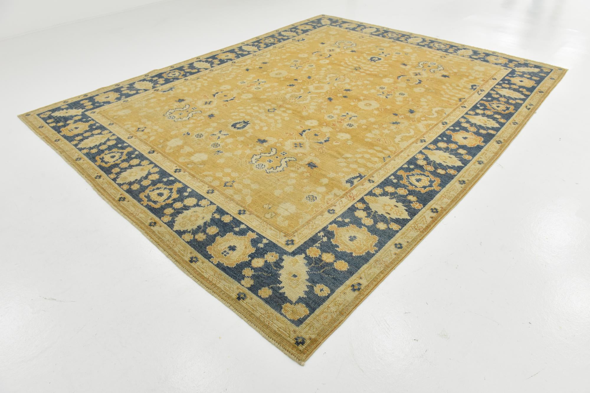 9' 3 x 11' 9 Hand Knotted Peshawar Ziegler Wool Rug