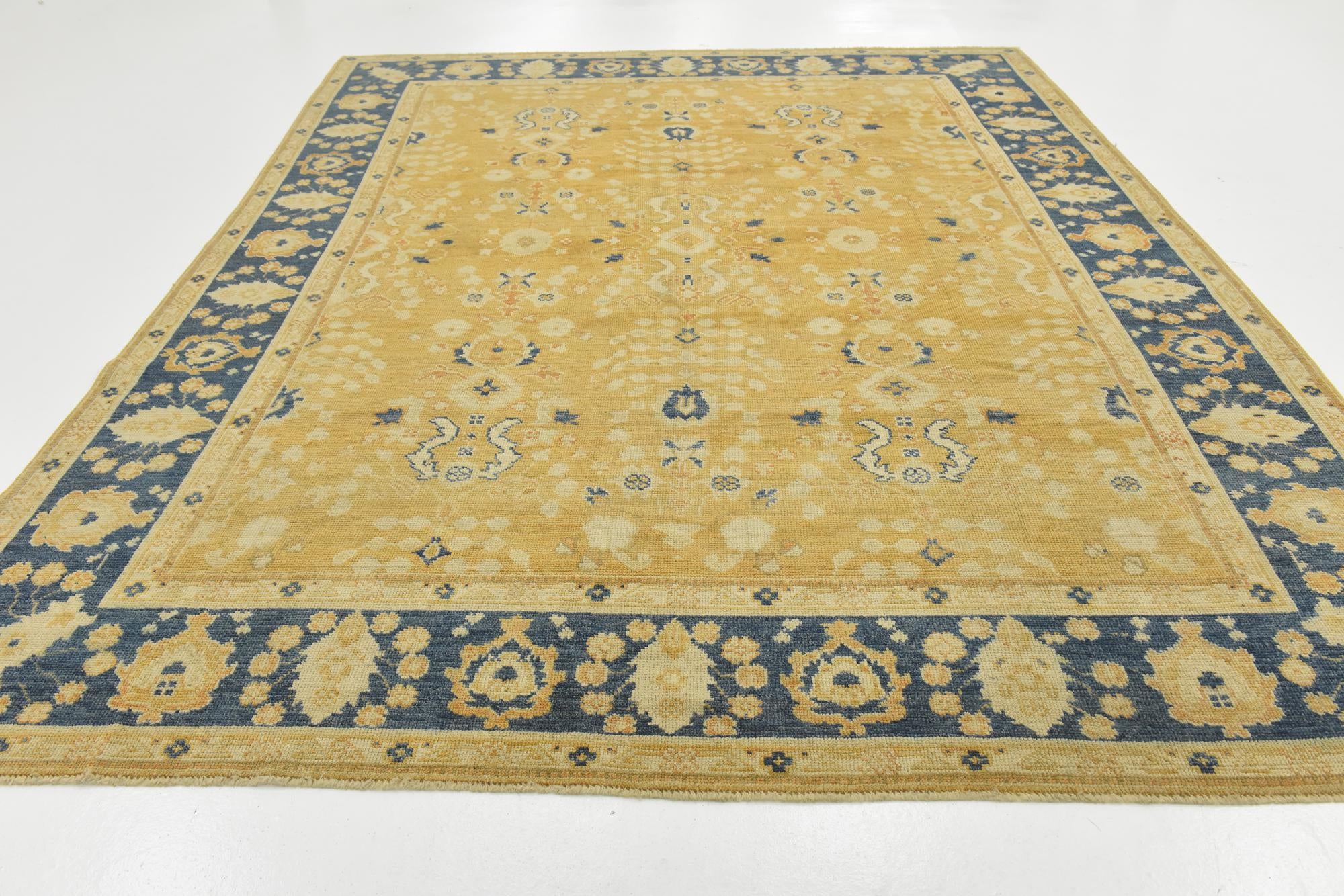 9' 3 x 11' 9 Hand Knotted Peshawar Ziegler Wool Rug