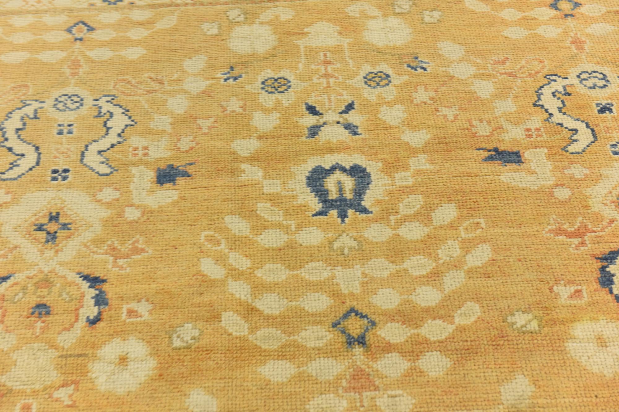 9' 3 x 11' 9 Hand Knotted Peshawar Ziegler Wool Rug