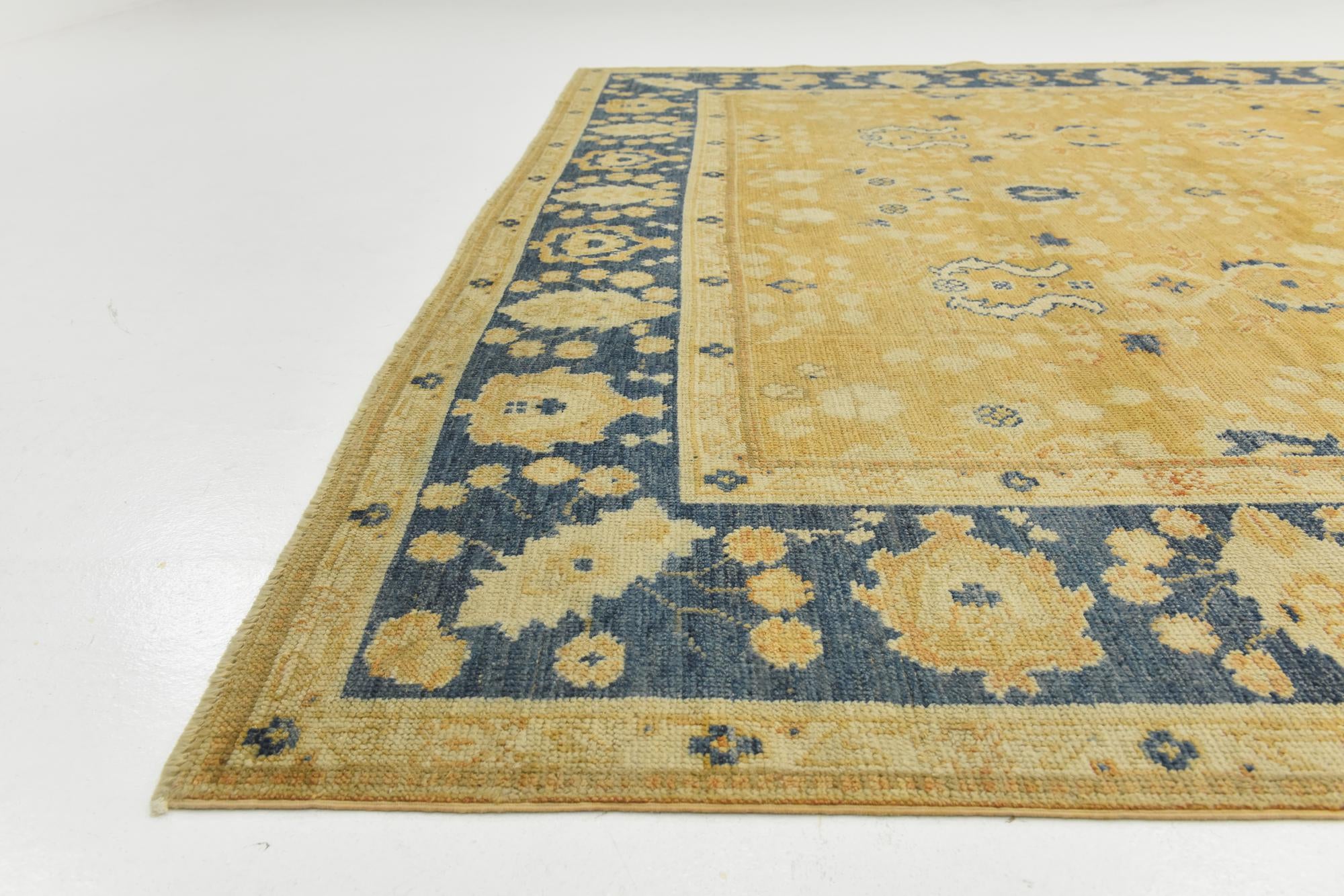 9' 3 x 11' 9 Hand Knotted Peshawar Ziegler Wool Rug