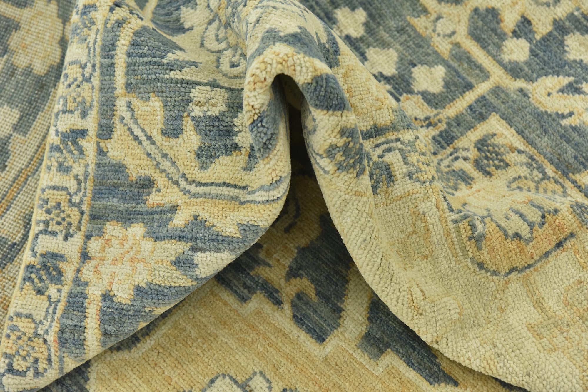 7' 2 x 10' 3 Hand Knotted Peshawar Ziegler Wool Rug