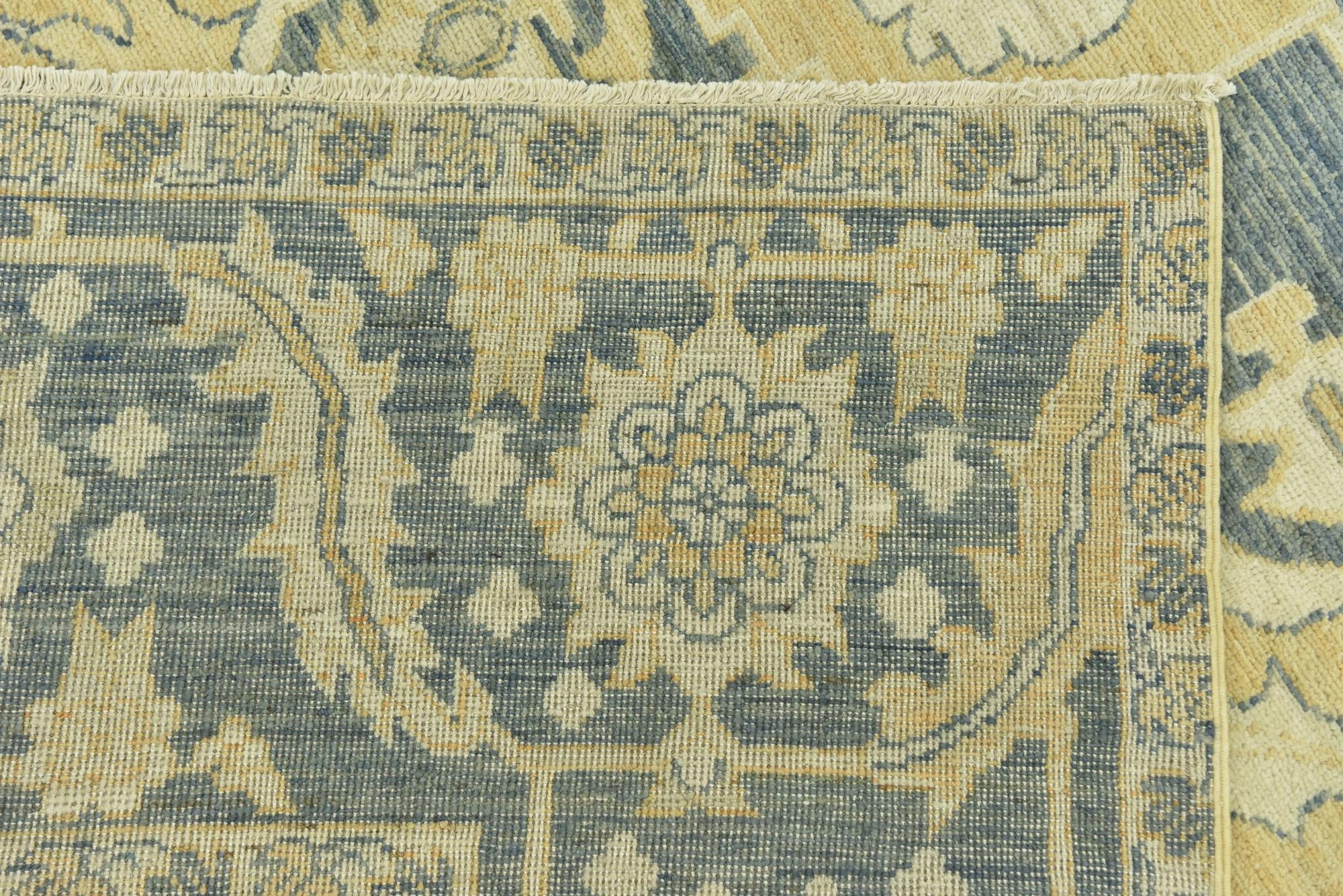 7' 2 x 10' 3 Hand Knotted Peshawar Ziegler Wool Rug