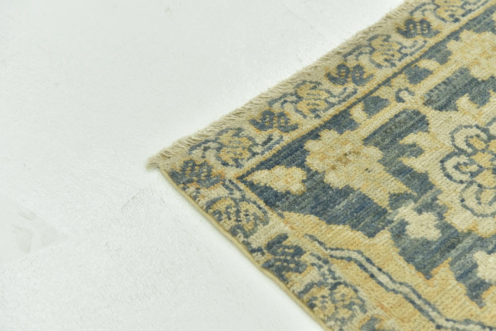 7' 2 x 10' 3 Hand Knotted Peshawar Ziegler Wool Rug