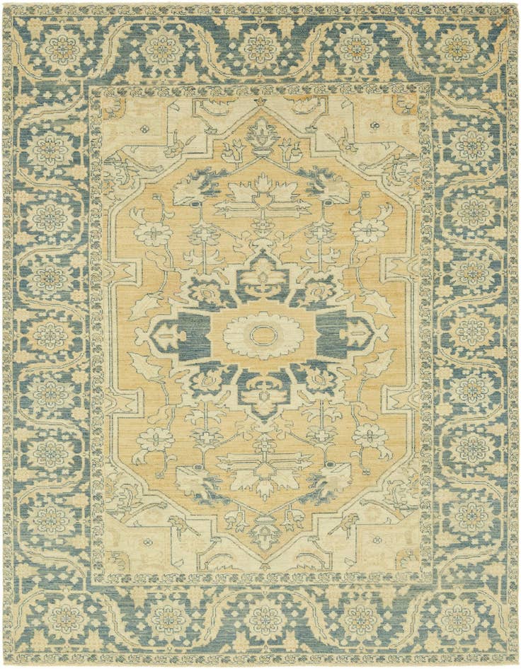 Detail image of 7' 2 x 10' 3 Hand Knotted Peshawar Ziegler Wool Rug