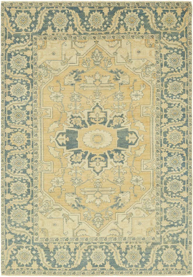 Detailansicht von 220cm x 310cm Handgeknüpft Peshawar Ziegler Wolle Teppich