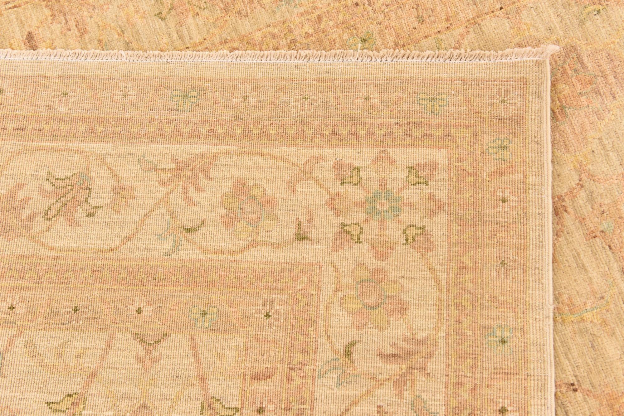 5' 7 x 7' 10 Hand Knotted Peshawar Ziegler Rug