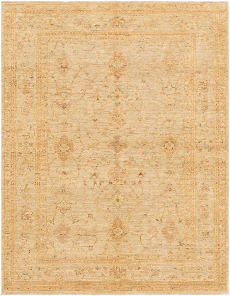 Detail image of 5' 7 x 7' 10 Hand Knotted Peshawar Ziegler Rug