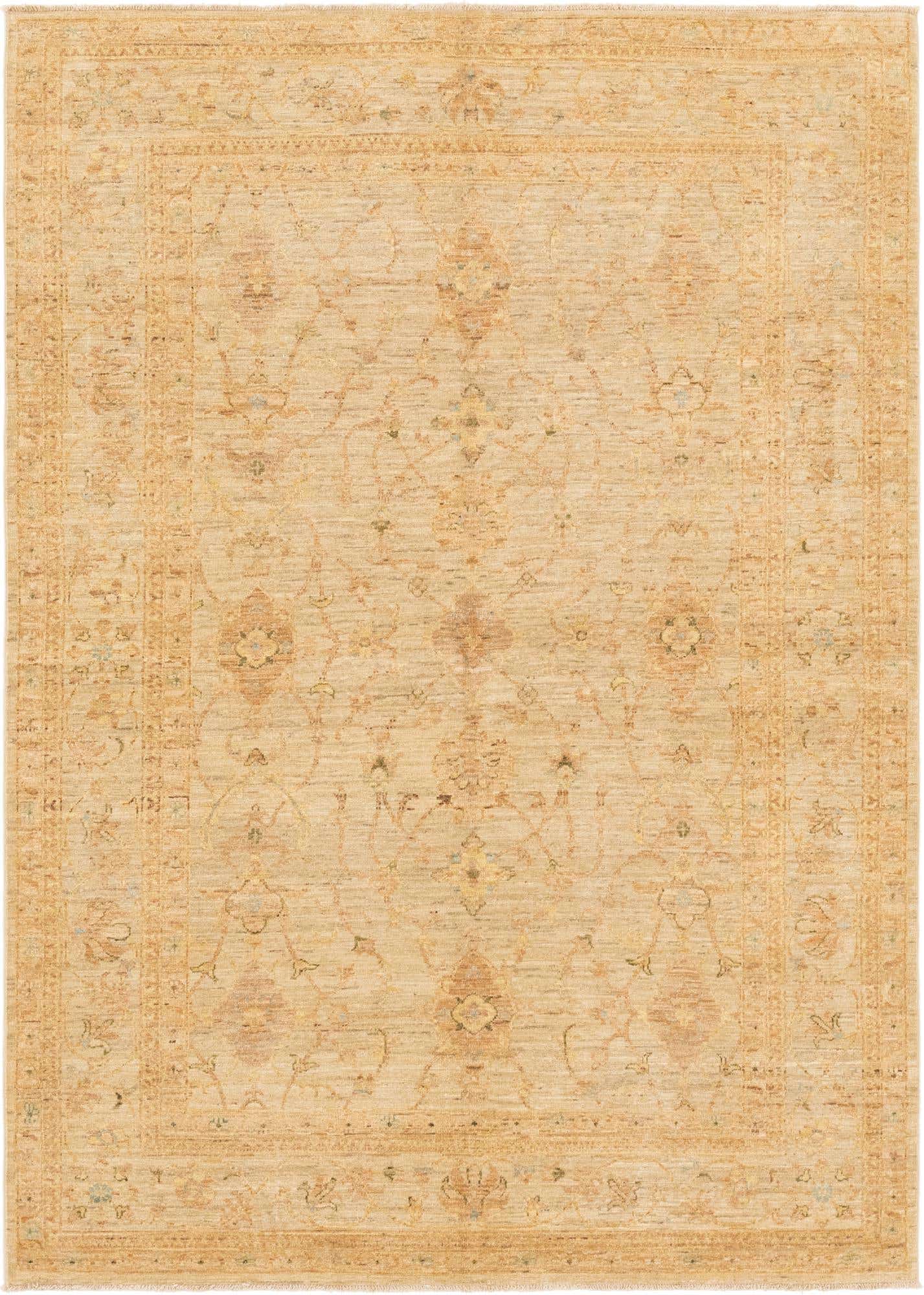 5' 7 x 7' 10 Hand Knotted Peshawar Ziegler Rug