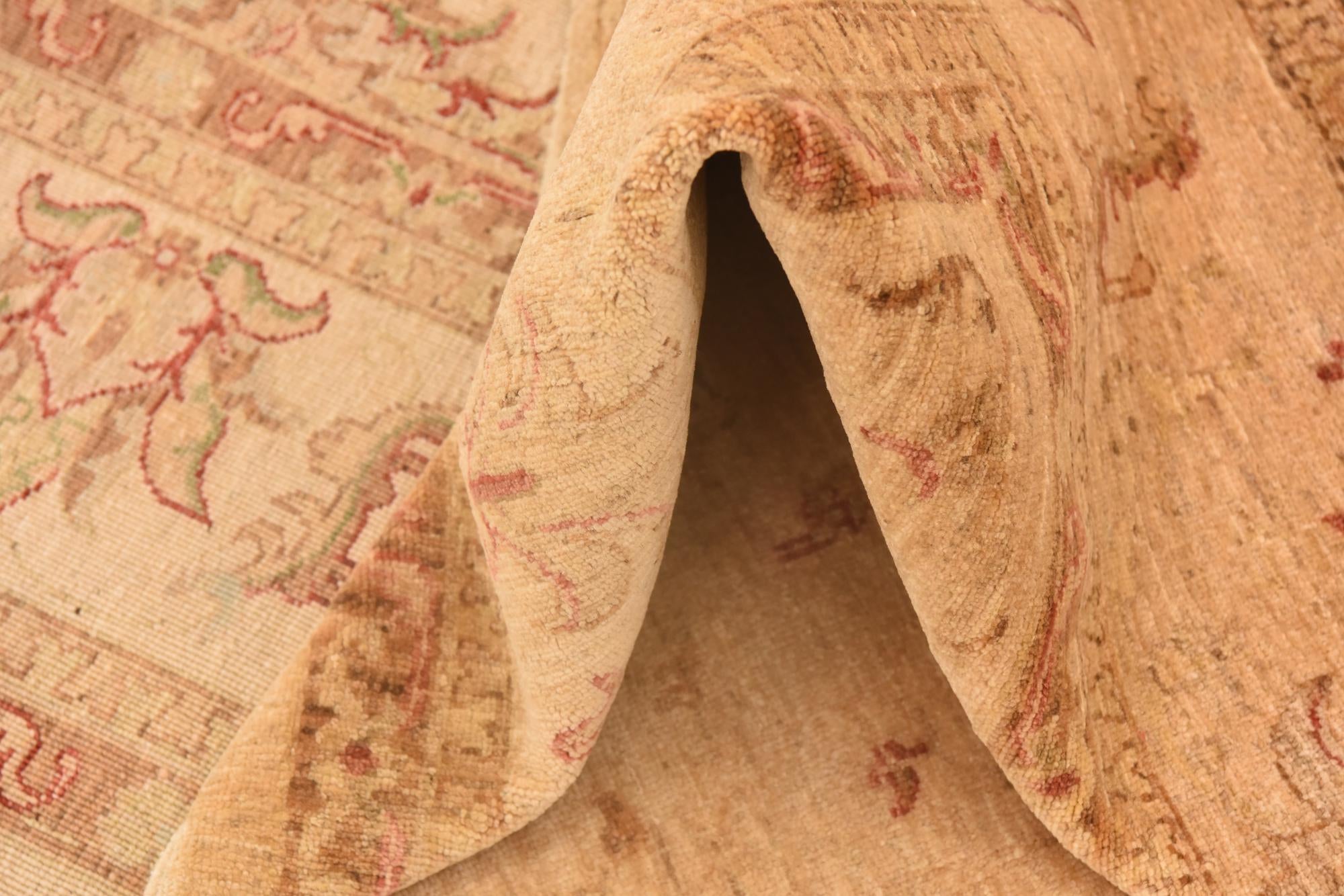 8' 2 x 9' 7 Hand Knotted Peshawar Ziegler Rug