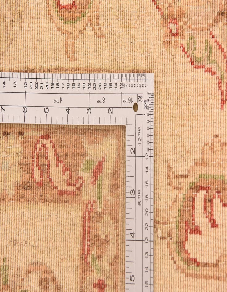 Detail image of 8' 2 x 9' 7  Hand Knotted Peshawar Ziegler Rug