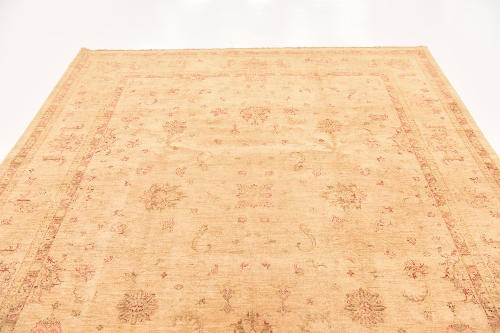 8' 2 x 9' 7 Hand Knotted Peshawar Ziegler Rug