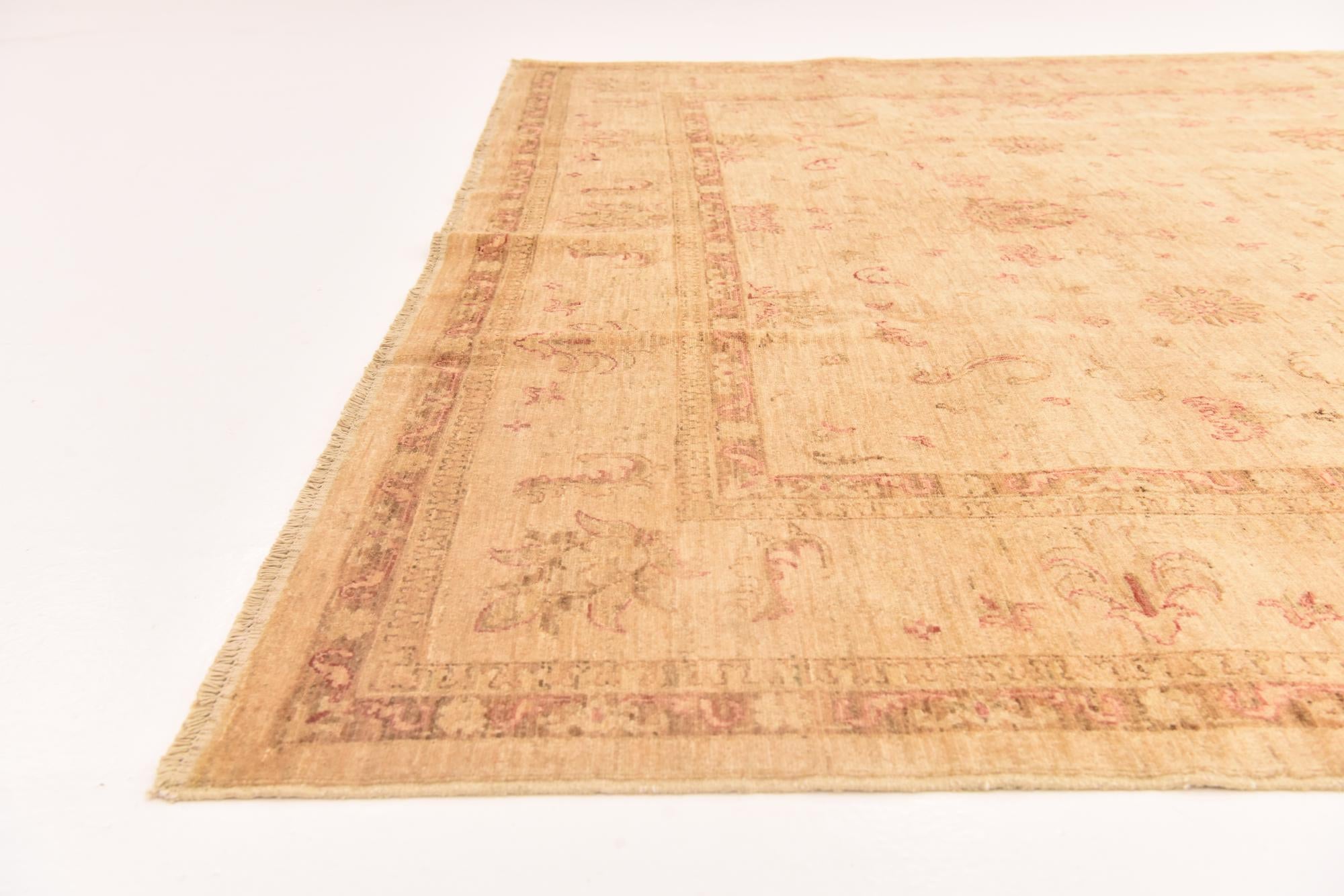 8' 2 x 9' 7 Hand Knotted Peshawar Ziegler Rug