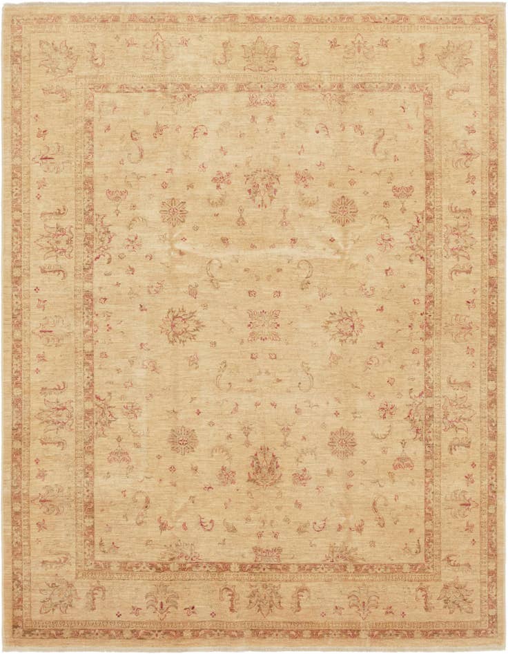 Detail image of 8' 2 x 9' 7 Hand Knotted Peshawar Ziegler Rug