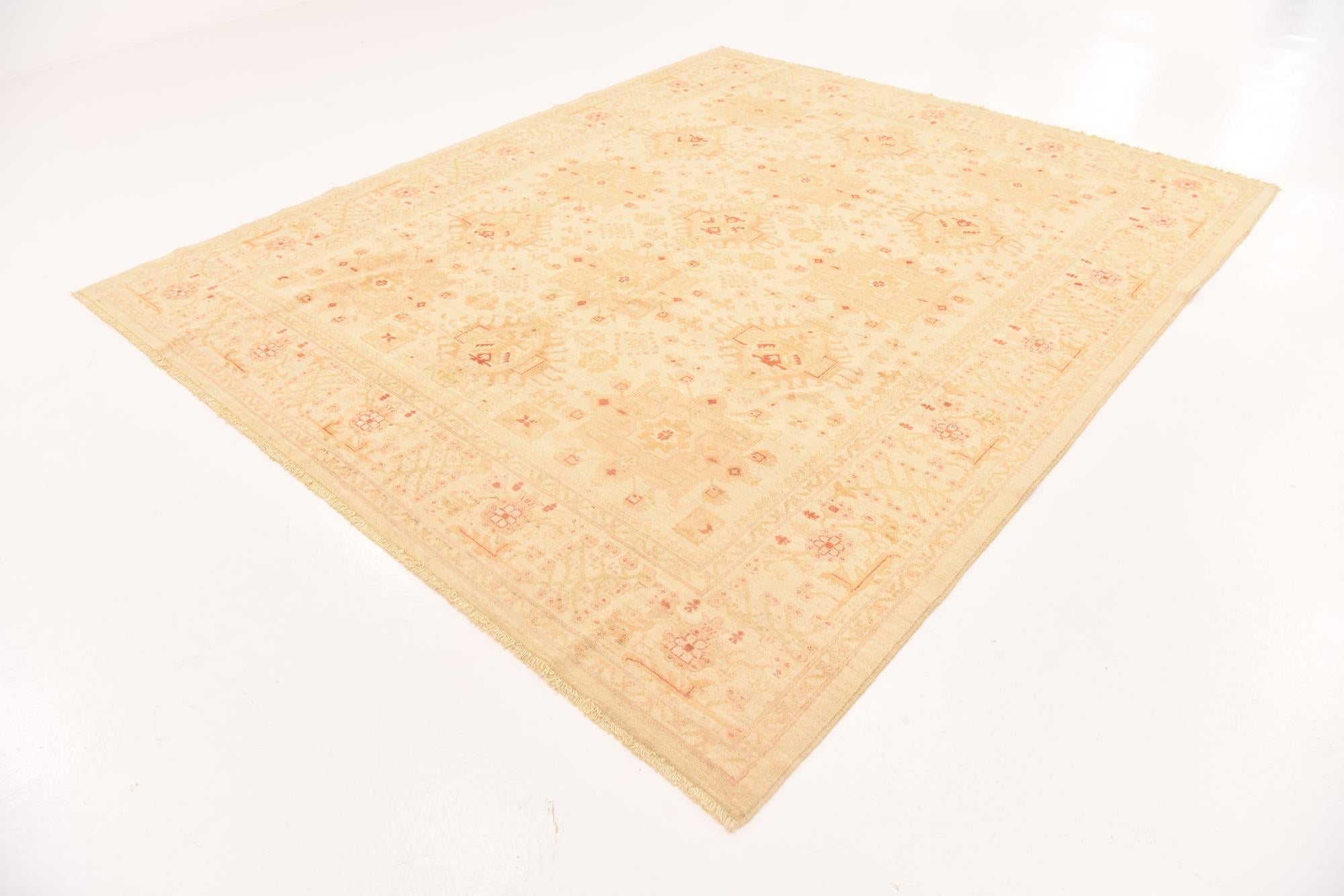 8' 2 x 9' 9 Hand Knotted Peshawar Ziegler Rug