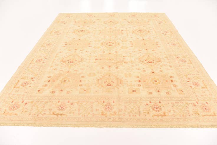Detail image of 8' 2 x 9' 9 Hand Knotted Peshawar Ziegler Rug