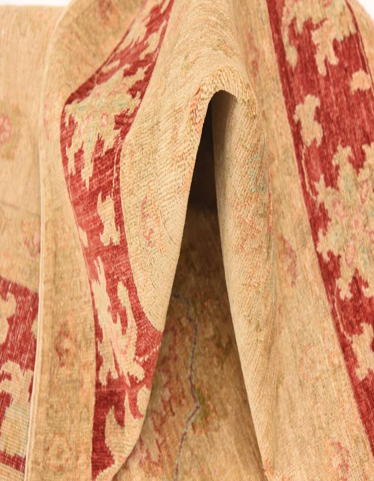 Detail image of 6' 6 x 7' 10  Hand Knotted Peshawar Ziegler Rug