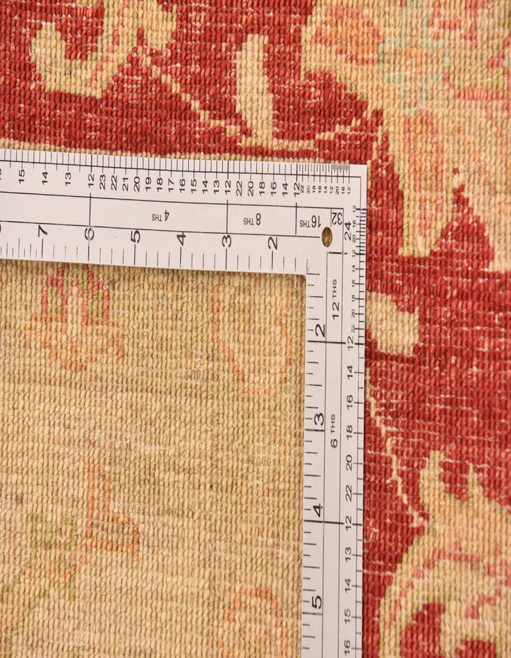 Detail image of 6' 6 x 7' 10  Hand Knotted Peshawar Ziegler Rug