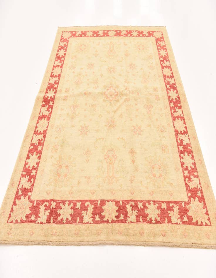 Detail image of 6' 6 x 7' 10  Hand Knotted Peshawar Ziegler Rug