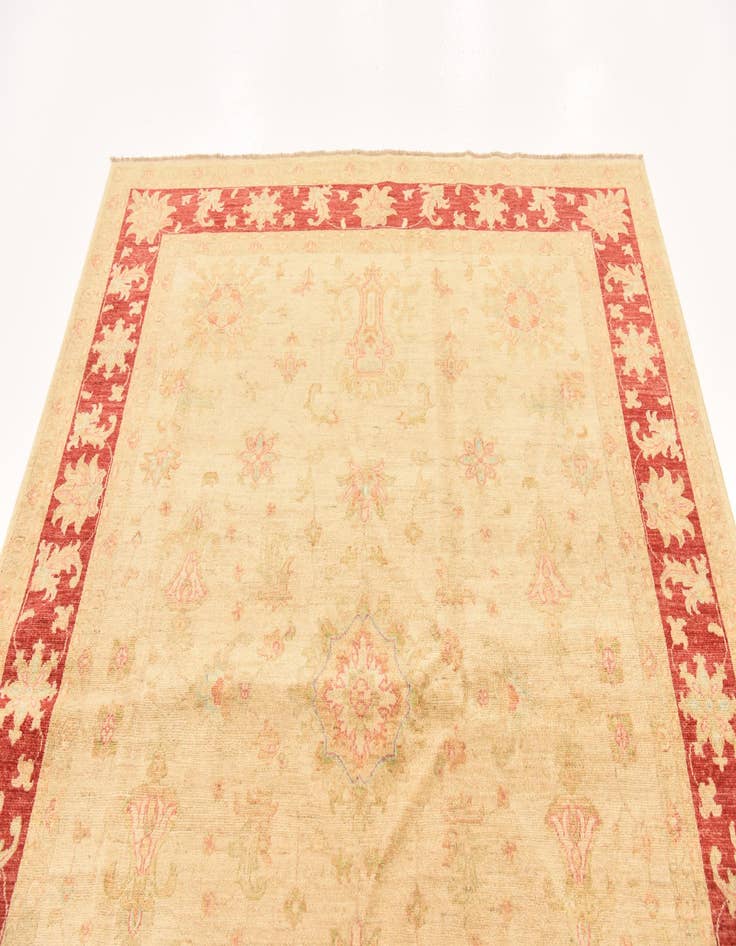 Detail image of 6' 6 x 7' 10  Hand Knotted Peshawar Ziegler Rug