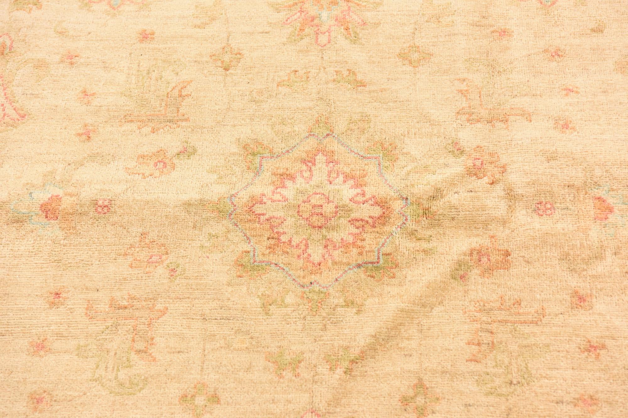 6' 6 x 7' 10 Hand Knotted Peshawar Ziegler Rug