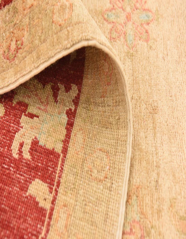 Detail image of 6' 6 x 7' 10  Hand Knotted Peshawar Ziegler Rug