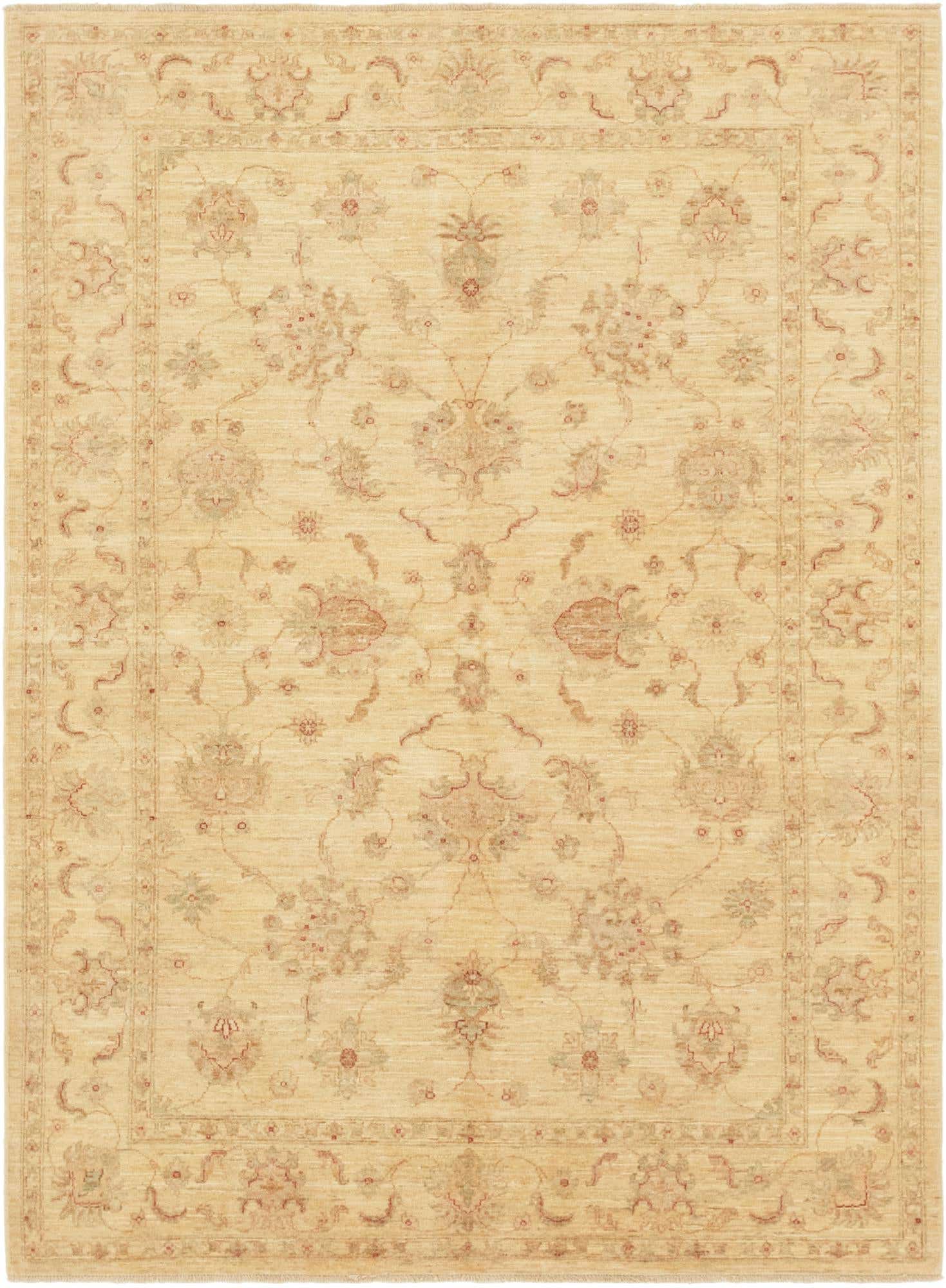 5' 7 x 7' 8 Hand Knotted Peshawar Ziegler Rug