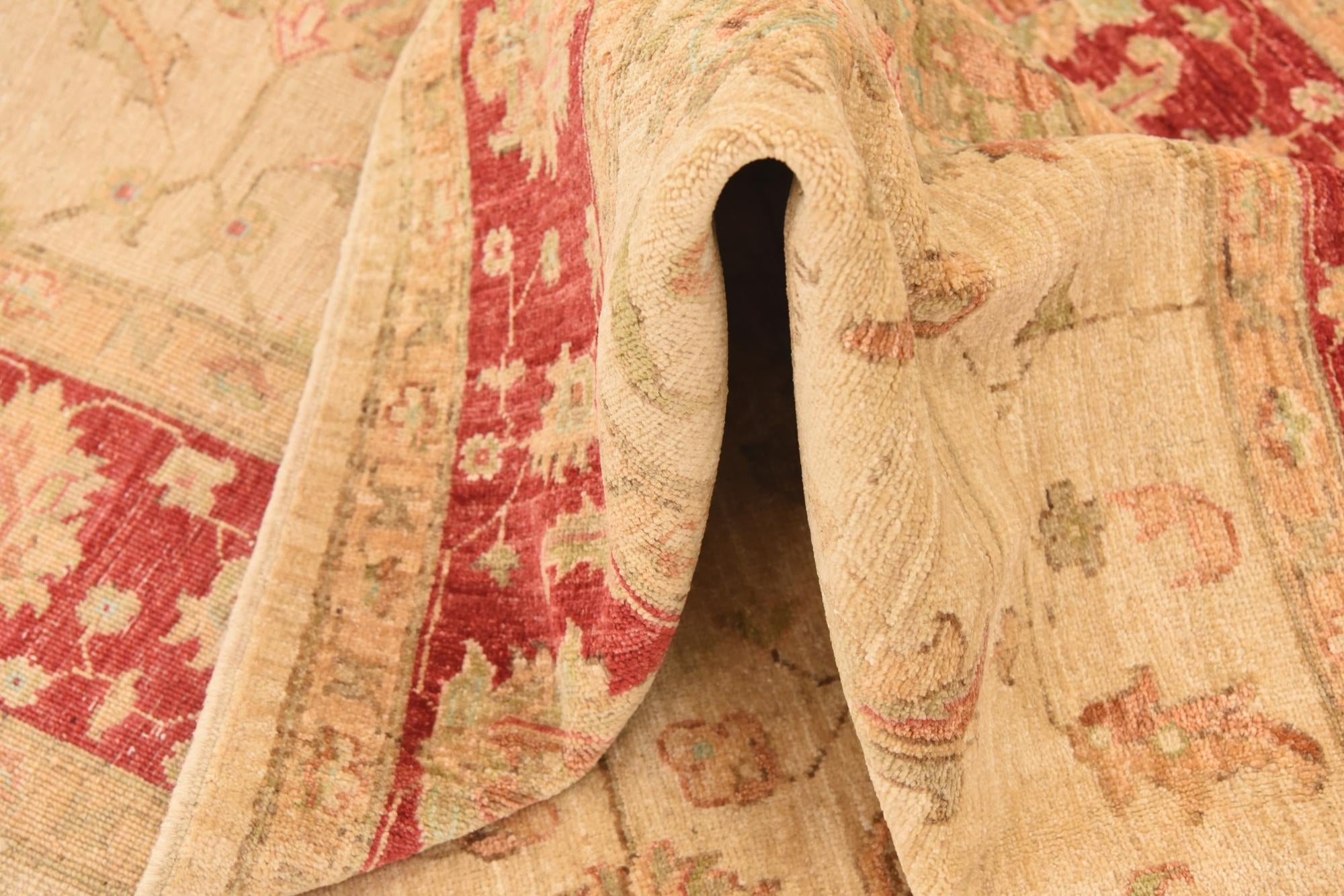 5' 7 x 7' 11 Hand Knotted Peshawar Ziegler Rug