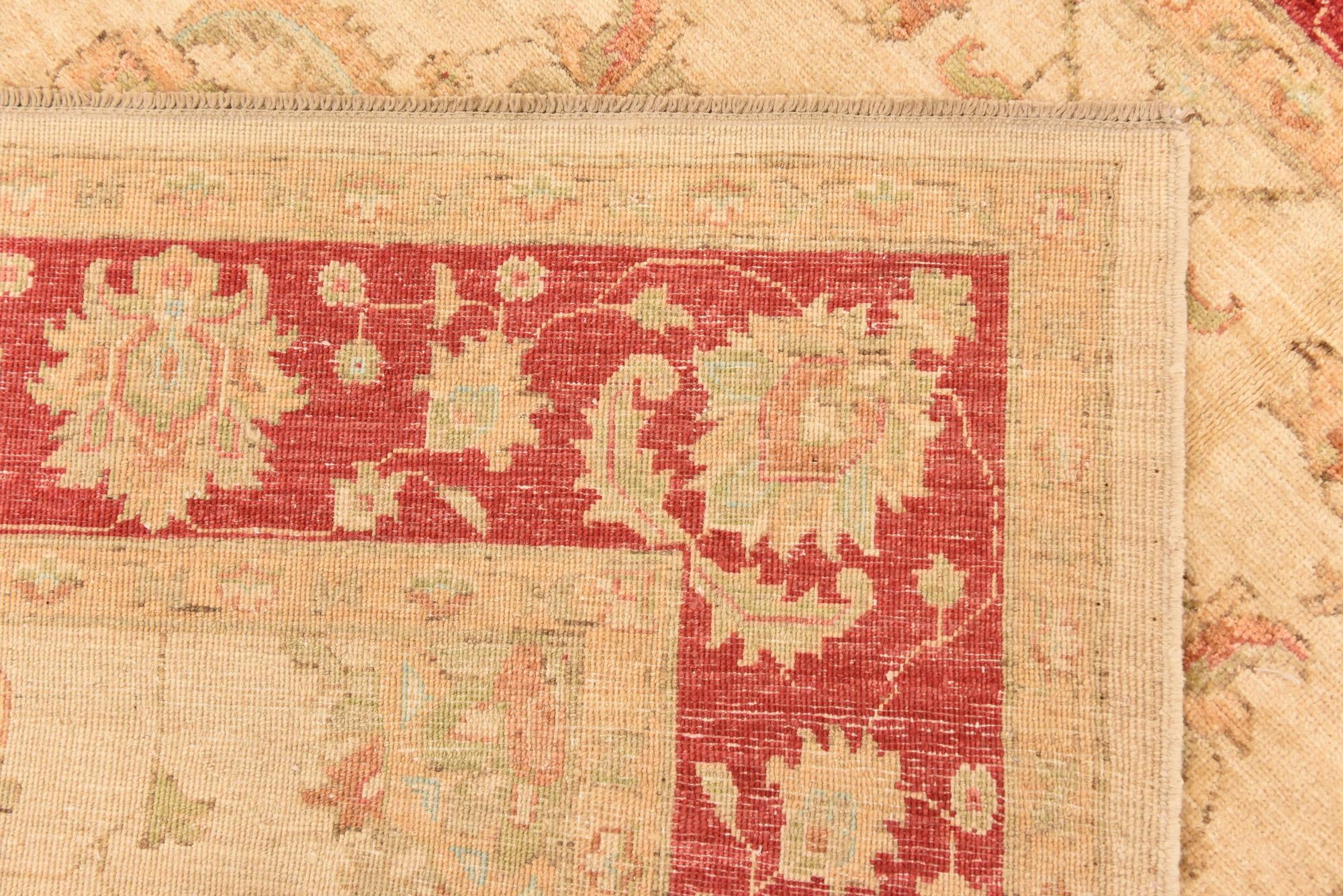 5' 7 x 7' 11 Hand Knotted Peshawar Ziegler Rug