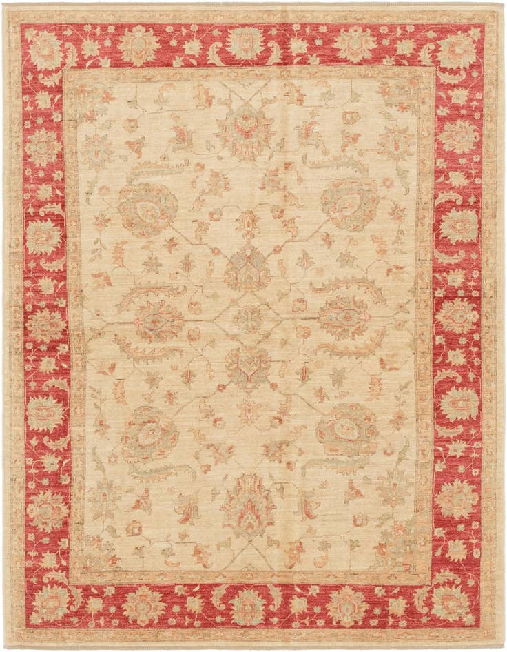 Detail image of 5' 7 x 7' 11 Hand Knotted Peshawar Ziegler Rug