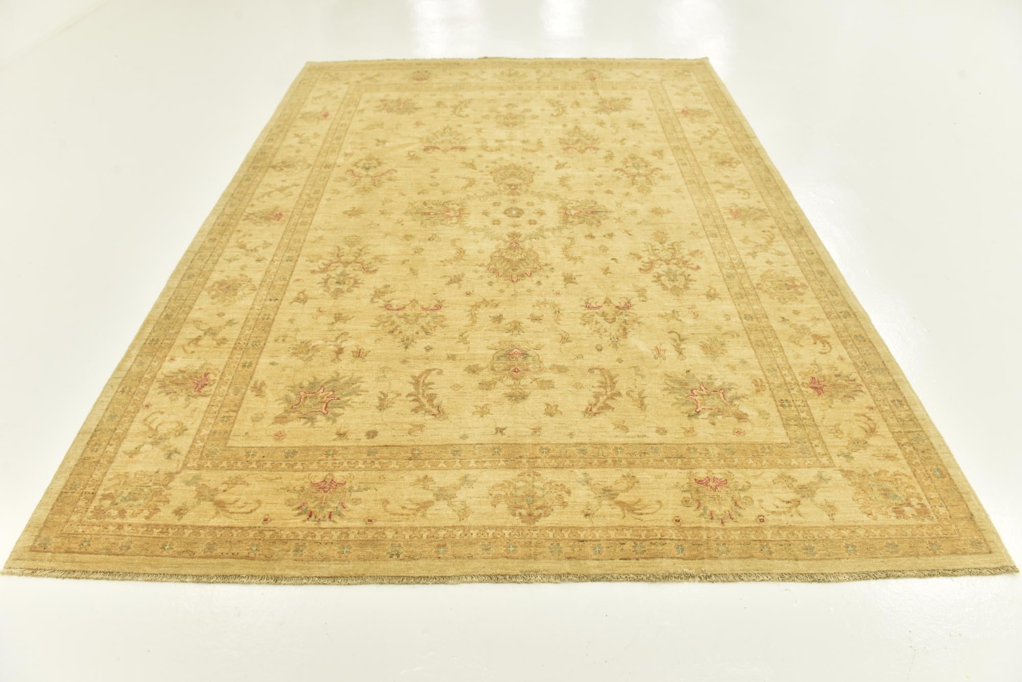 7' 1 x 9' 10 Hand Knotted Peshawar Ziegler Rug