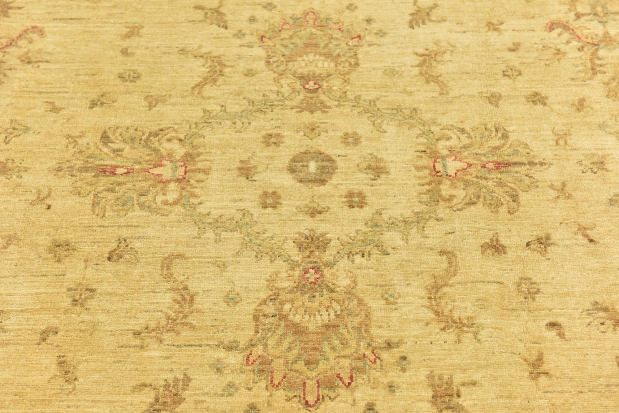 7' 1 x 9' 10 Hand Knotted Peshawar Ziegler Rug