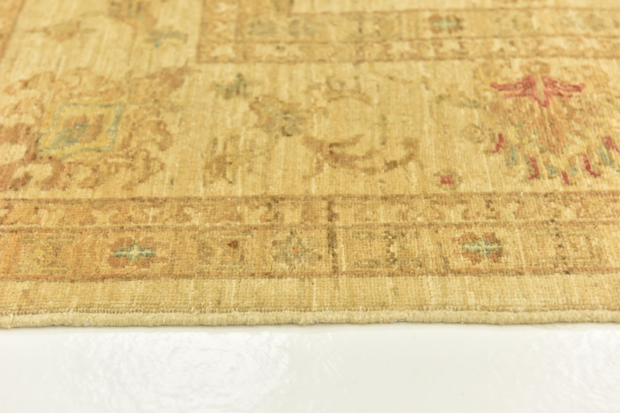 7' 1 x 9' 10 Hand Knotted Peshawar Ziegler Rug
