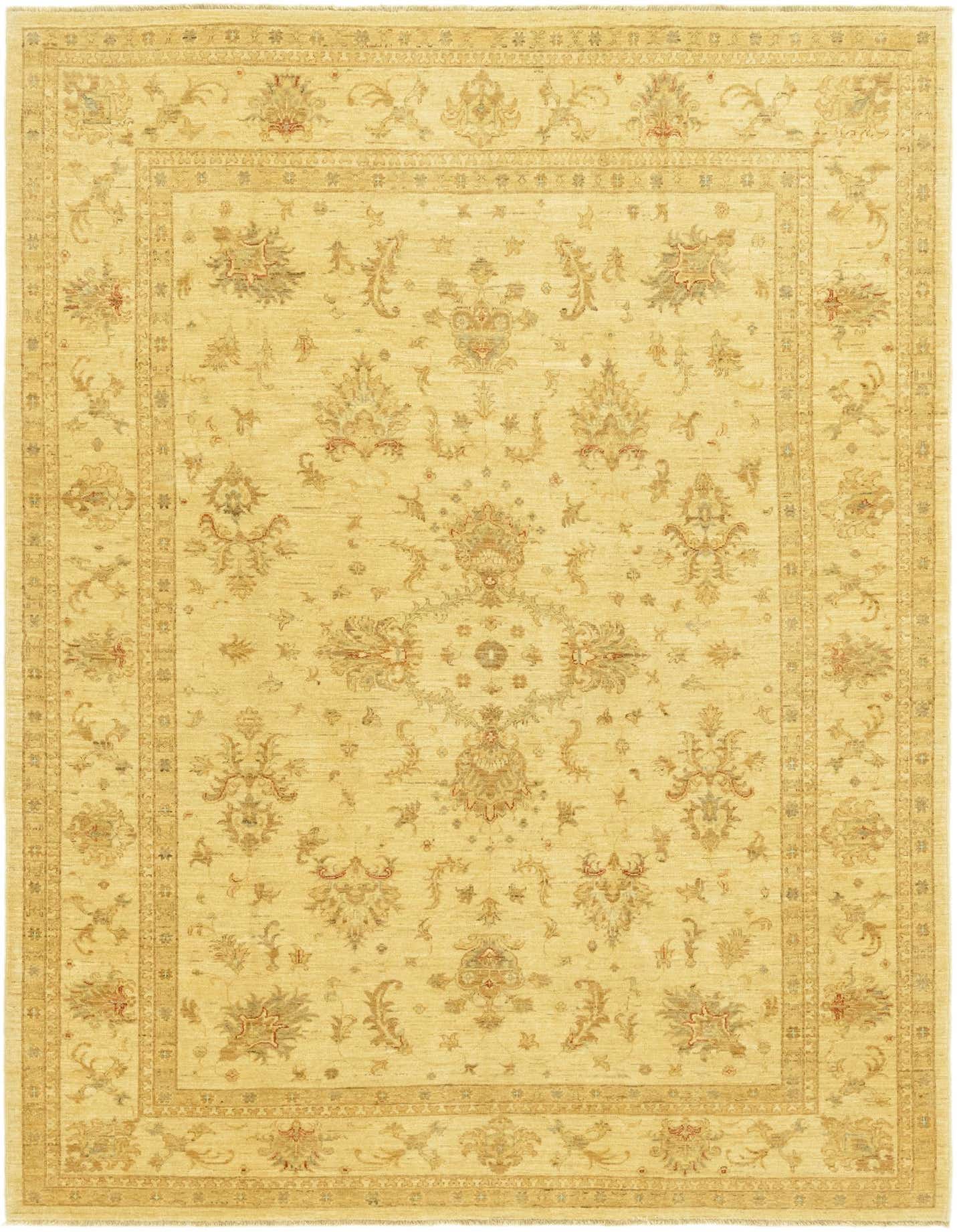 7' 1 x 9' 10 Hand Knotted Peshawar Ziegler Rug