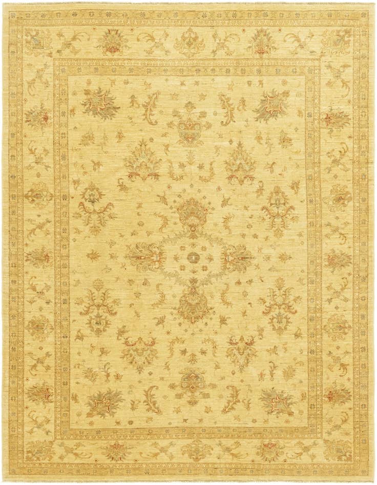 Detail image of 7' 1 x 9' 10 Hand Knotted Peshawar Ziegler Rug