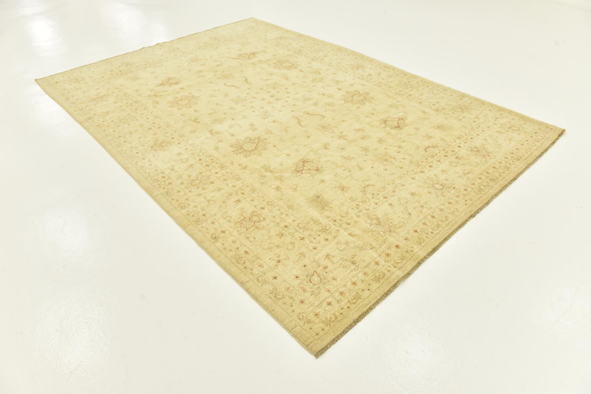 7' 1 x 10' Hand Knotted Peshawar Ziegler Rug