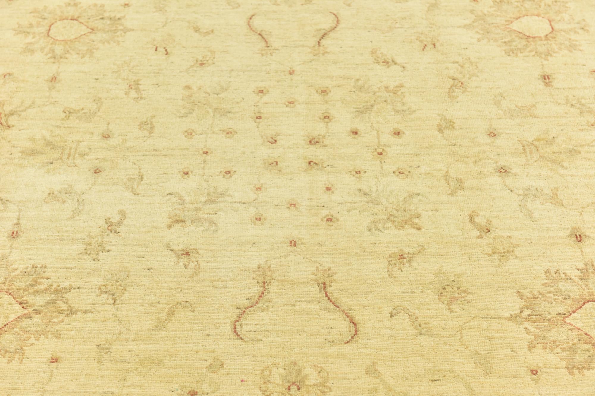 7' 1 x 10' Hand Knotted Peshawar Ziegler Rug