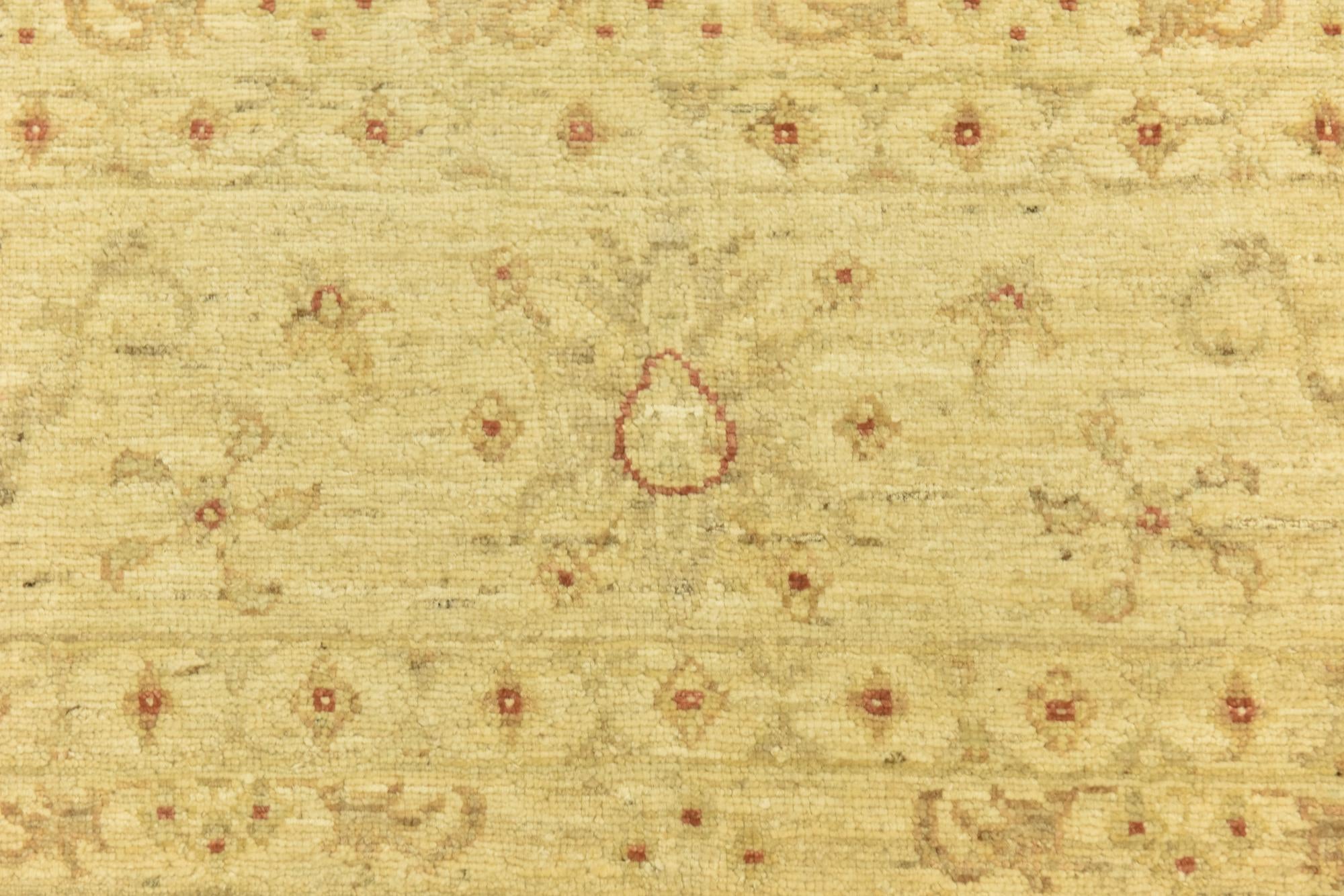 7' 1 x 10' Hand Knotted Peshawar Ziegler Rug