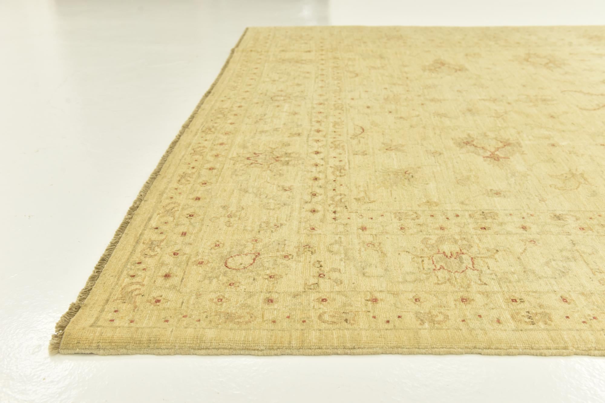 7' 1 x 10' Hand Knotted Peshawar Ziegler Rug