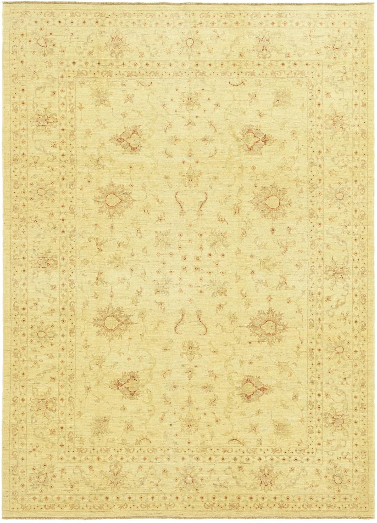 7' 1 x 10' Hand Knotted Peshawar Ziegler Rug