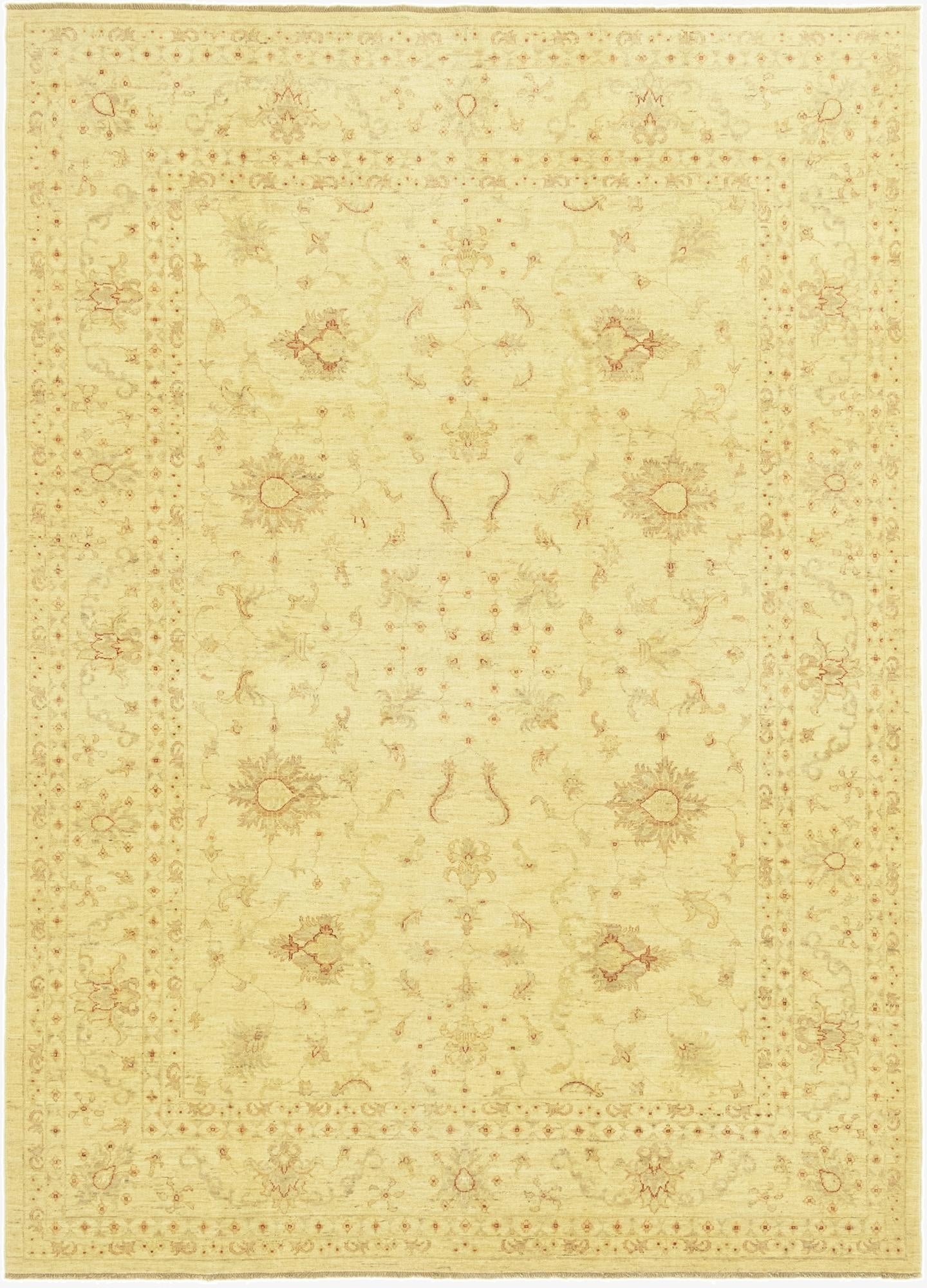 7' 1 x 10'  Hand Knotted Peshawar Ziegler Rug