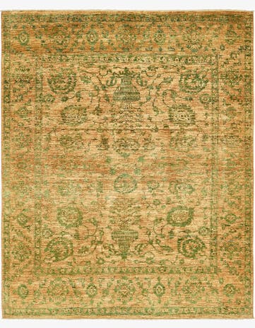 6' 8 x 8' 3 Hand Knotted Peshawar Ziegler Rug