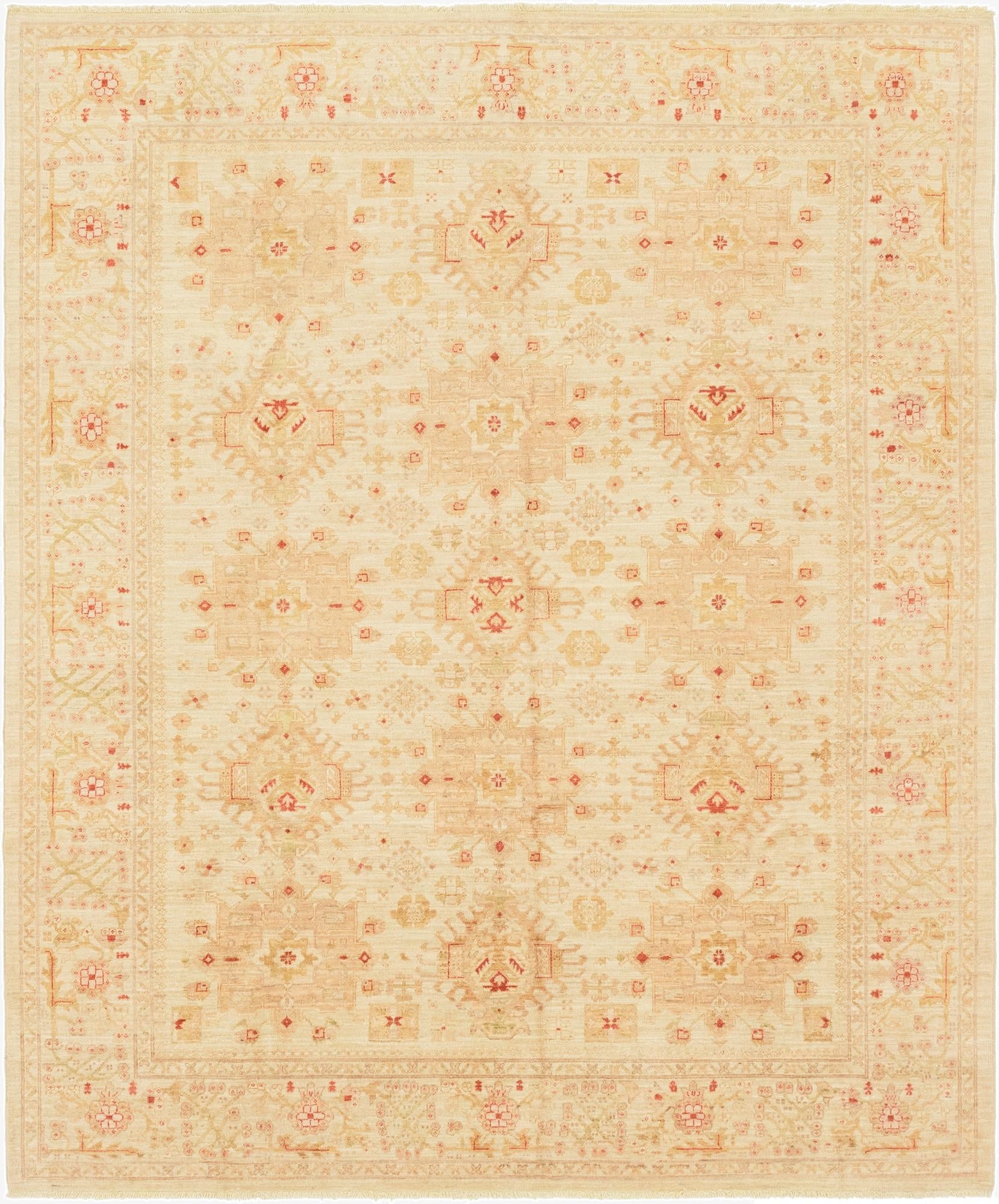 8' 2 x 9' 9  Hand Knotted Peshawar Ziegler Rug